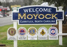 Welcome to Moyock NC sign