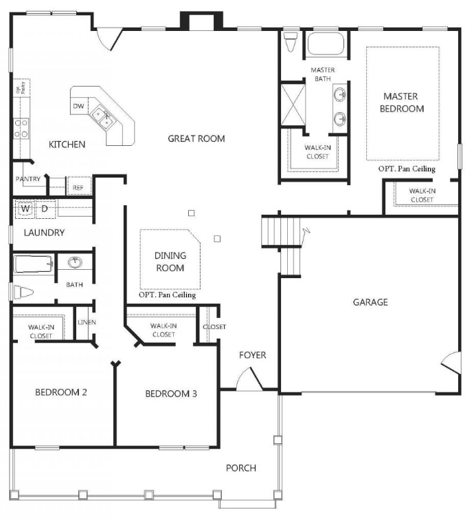 Tucker's Cove Cambridge Model Floor Plan, Moyock Nc